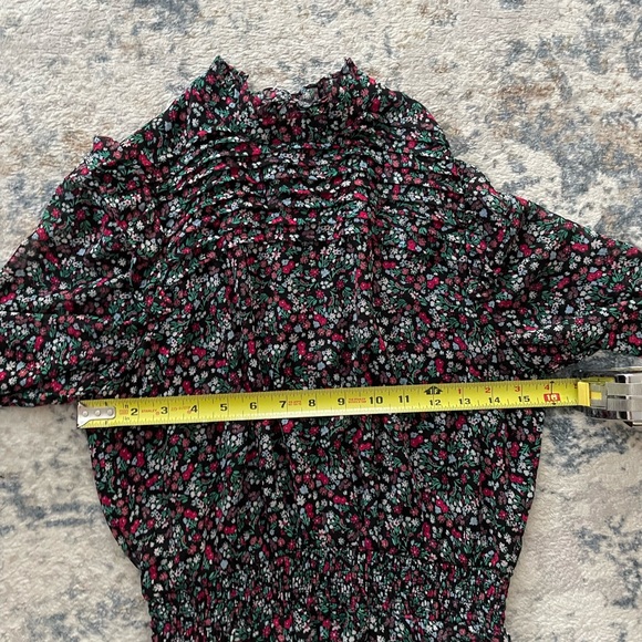 MSK Black Floral Long Sleeve Dress - Picture 6 of 7